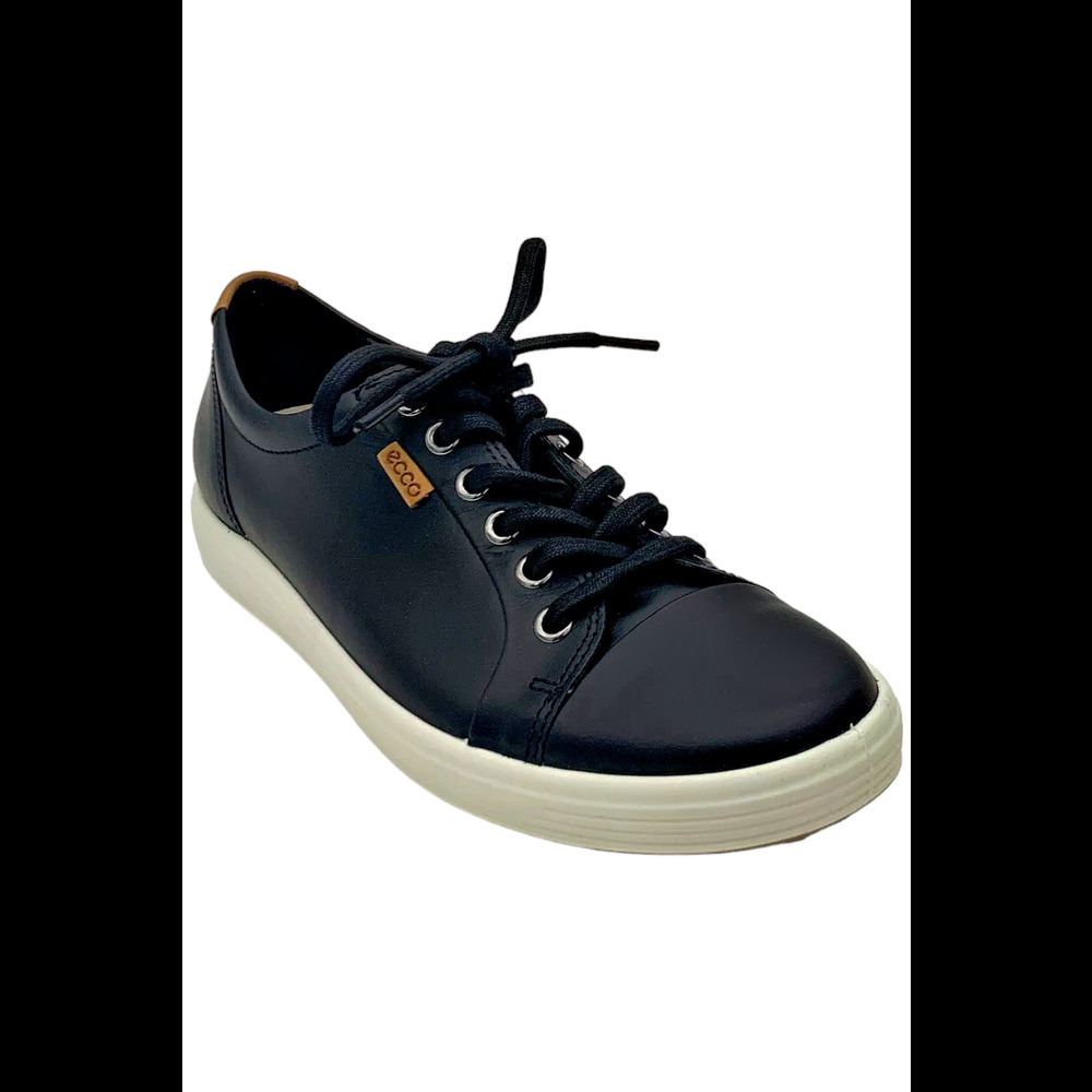 Ecco Women's Leather Soft 7 Tie Fashion Sneaker Black - Medium
